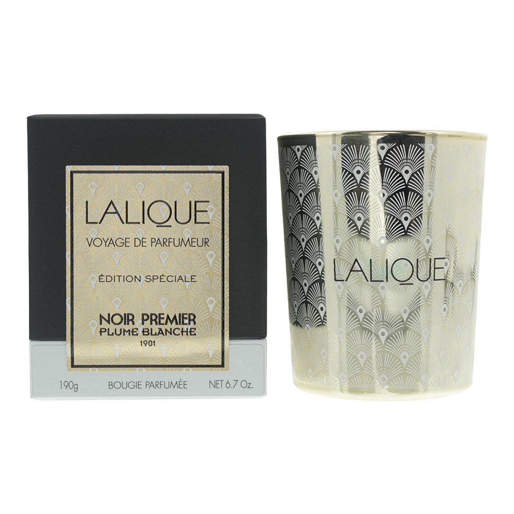 Lalique Unisex Noir Premier Plume Blanche Candle Dark/Light 190G