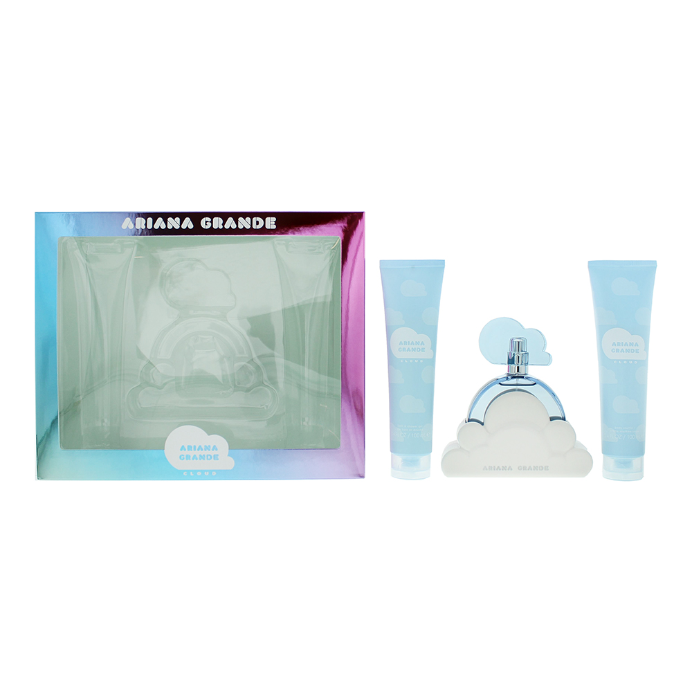 Ariana Grande Cloud 3 Piece Gift Set: Eau De Parfum 100ml - Body Souffle