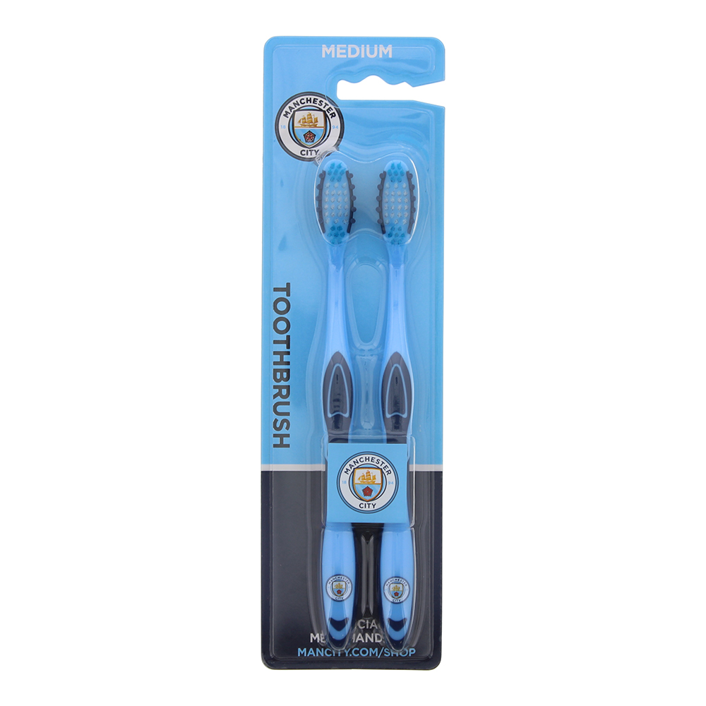 Epl Manchester City Toothbrush 2Pcs Medium