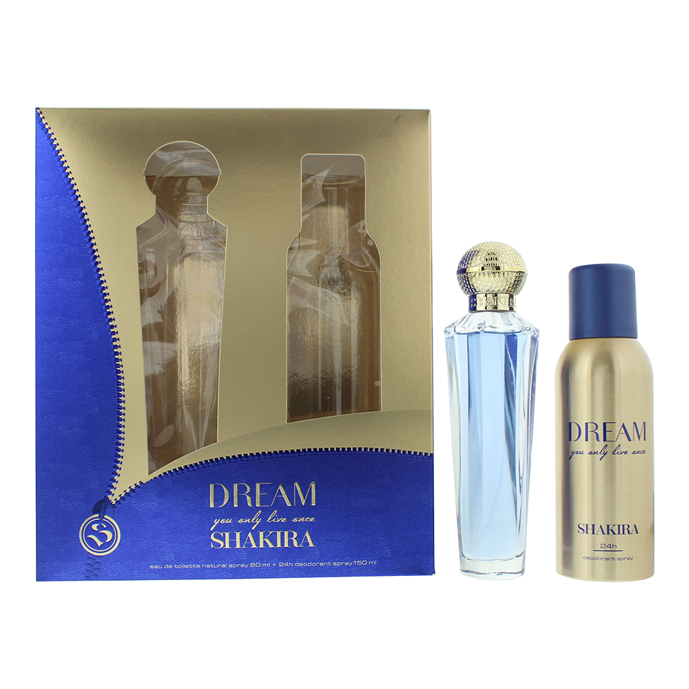 Women's Shakira Dream You Only Live Once Piece Gift Set: Eau De Toilette 80Ml - Deodor Size 2