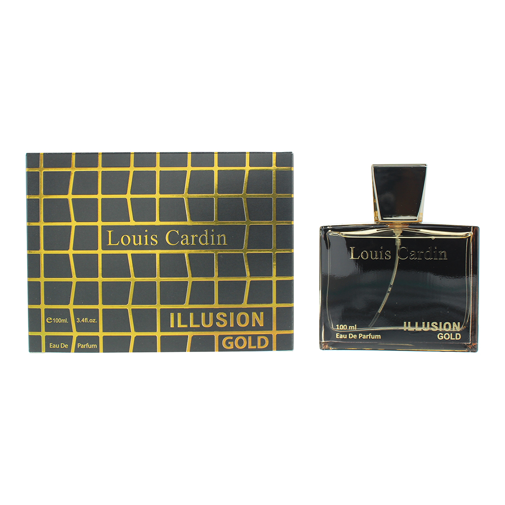 Louis Cardin Illusion Gold Eau De Parfum 100Ml Spray In Grey