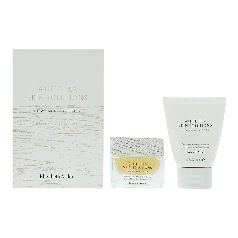 Elizabeth Arden White Tea Skin Solutions 2 Piece Gift Set: Cleanser 50ml - Gel-c