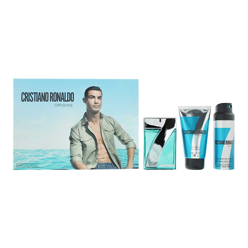 Cristiano Ronaldo Origins 3 Piece Gift Set: Eau De Toilette 100ml - Shower Gel 1