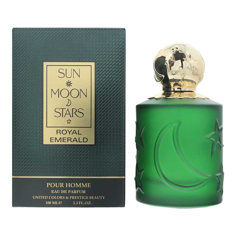 Men's United Colors & Prestige Beauty Sun Moon Stars Royal Emerald Pour Homme Eau De P Amber 100Ml