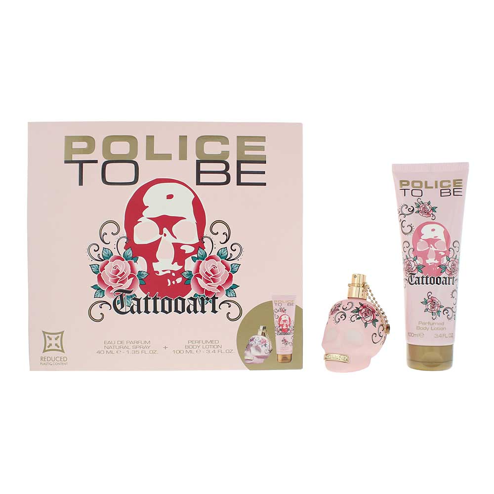 Police To Be Tatto Art 2 Piece Gift Set: Eau De Parfum 40ml - Body Lotion