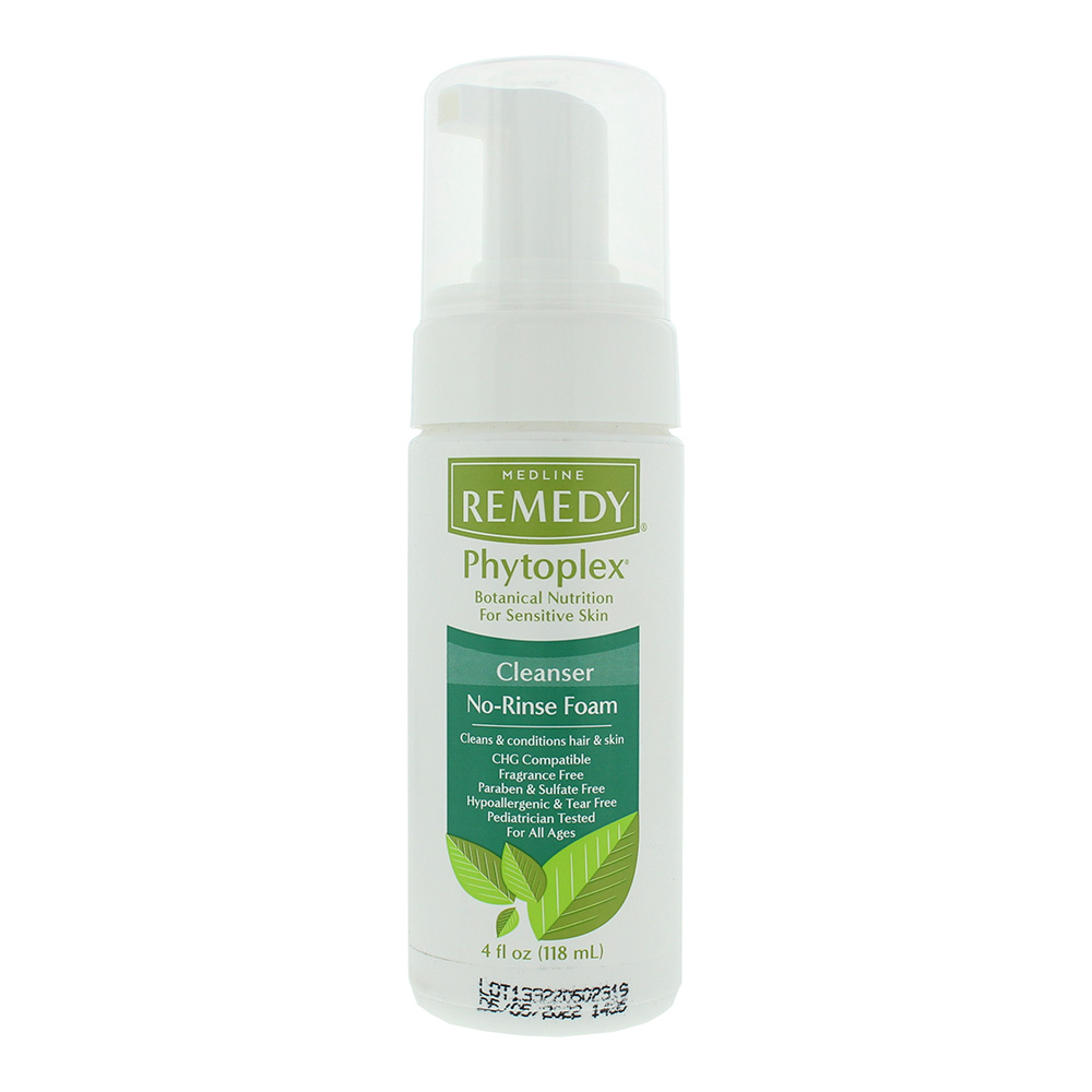 Medline Remedy Clinical Cleanse No-Rinse Foam Cleanser For Sensitive Skin Cleans Light