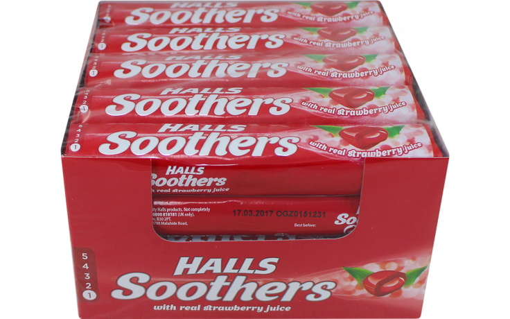 Halls Soothers Strawberry