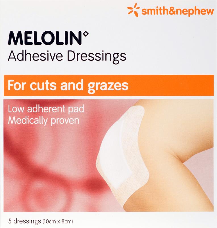 Smith & Nephew Healthcare Melolin Adhesive Dressing X 8Cm (Pack Of 5) 10Cm