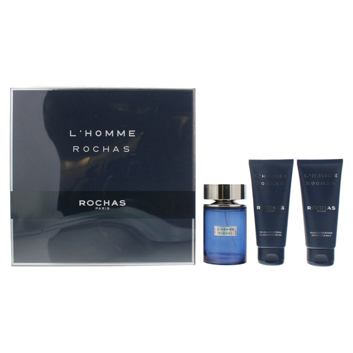 Rochas L'homme Rochas 3 Piece Giftset: Eau De Toilette 100ml - Shower Gel 100ml
