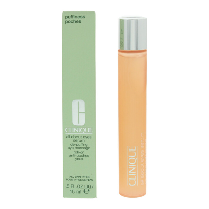 Clinique All About Eyes De-puffing Eye Massage Roll On Eye Serum 15ml