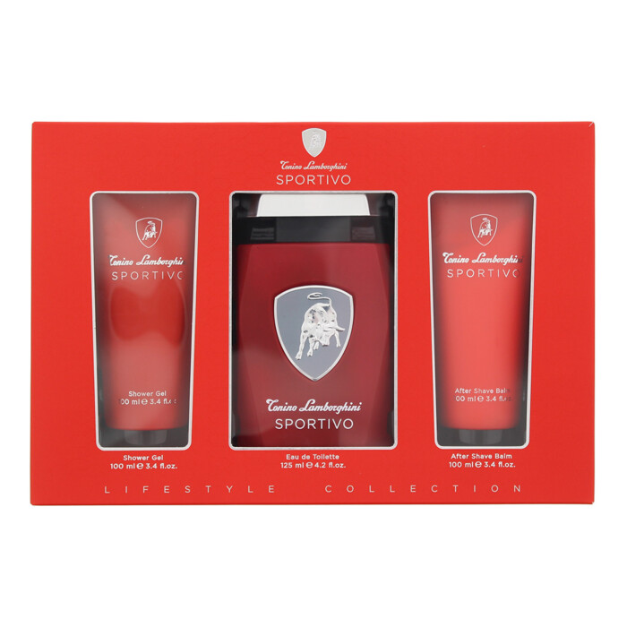 Tonino Lamborghini Sportivo 3 Piece Gift Set: Eau De Toilette 125ml - Shower Gel