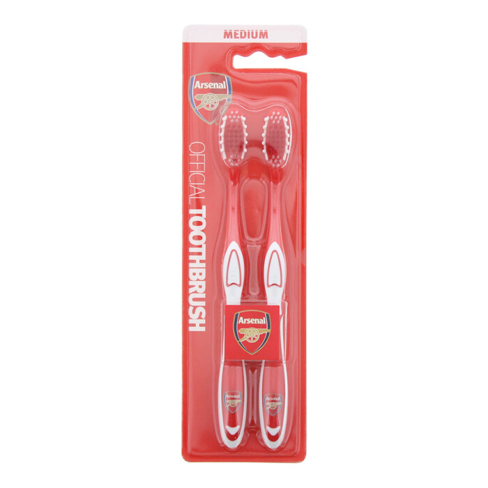 Epl Arsenal Medium Toothbrush 2pcs