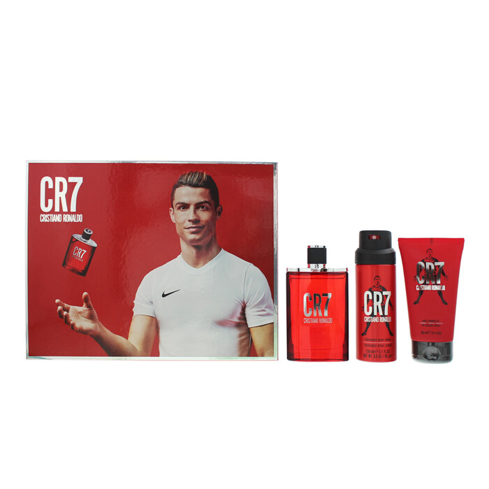 Cristiano Ronaldo Cr7 3 Piece Gift Set: Eau De Toilette 100ml - Shower Gel 150ml