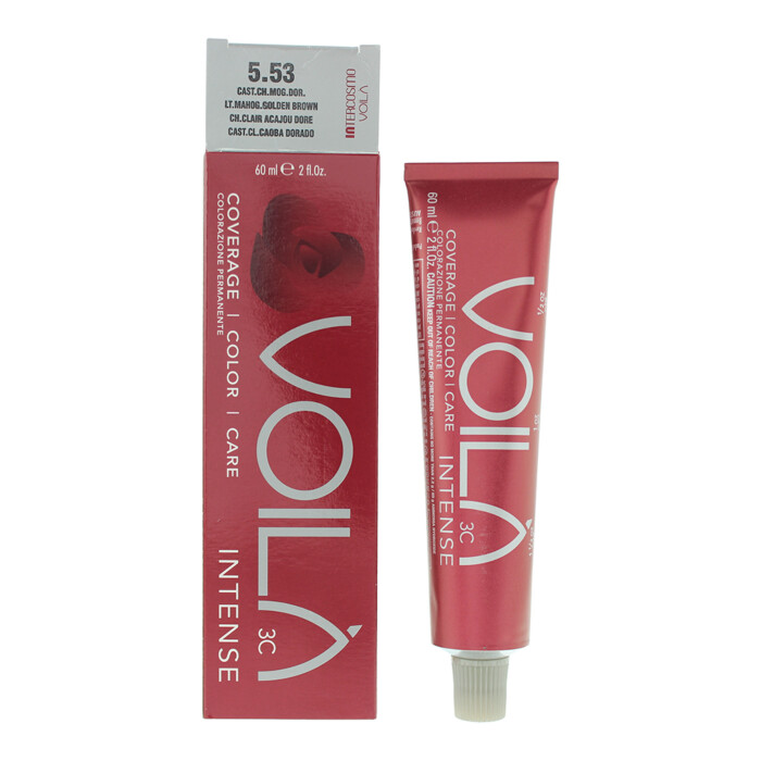 Intercosmo Voilà 3c Intense 5.53 Light Mahogany Golden Brown Hair Colour 60ml