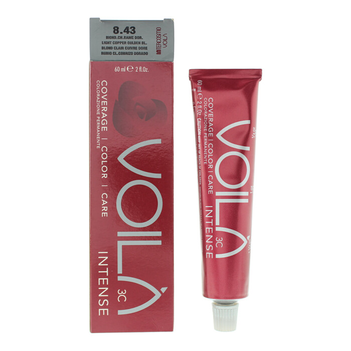 Intercosmo Voilà 3c Intense 8.43 Light Copper Golden Blonde Hair Colour 60ml