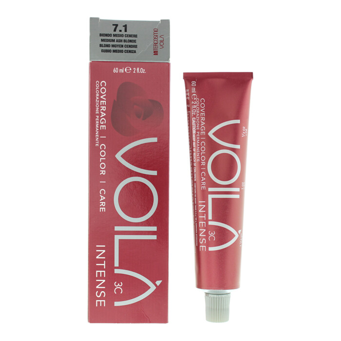 Intercosmo Voilà 3c Intense 7.1 Medium Ash Blonde Hair Colour 60ml