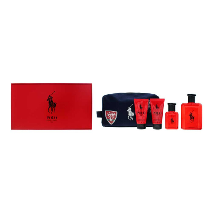 Ralph Lauren Polo Red 4 Piece Gift Set: Eau De Toilette 125ml - Eau De Toilette