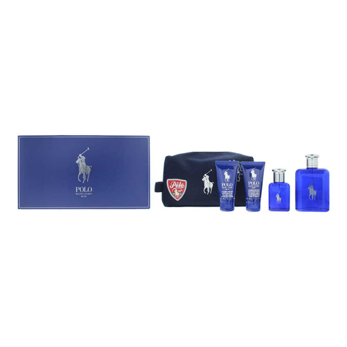 Ralph Lauren Polo Blue 4 Piece Gift Set: Eau De Toilette 125ml - Eau De Toilette