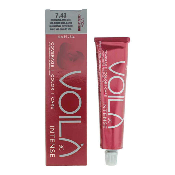 Intercosmo Voilà 3c Intense 7.43 Mediterranean Copper Gold Blonde Hair Colour 60