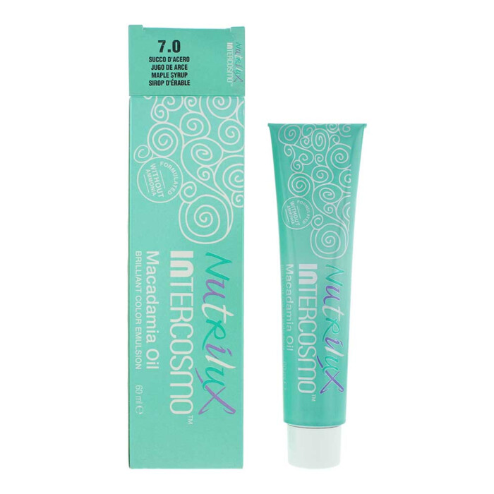 Intercosmo Nutrilux Macademia Oil 7.0 Maple Syrup Hair Colour 60ml