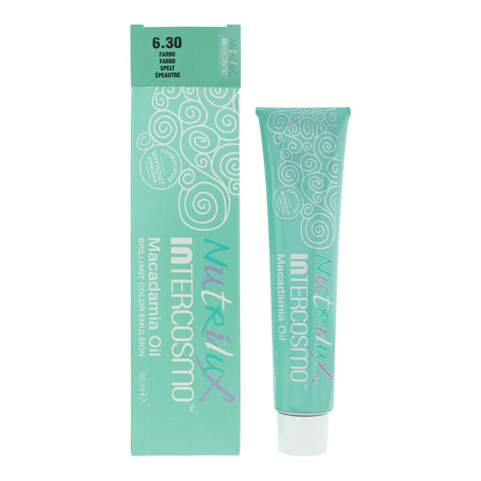 Intercosmo Nutrilux Macademia Oil 6.30 Spelt Hair Colour 60ml