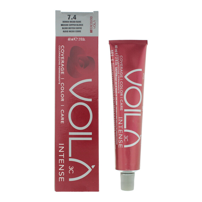 Intercosmo Voilà 3c Intense 7.4 Medium Copper Blonde Hair Colour 60ml