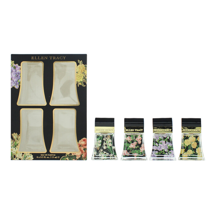 Ellen Tracy Classic Florals Black Coffret 4 Piece Gift Set: Eau De Parfum 4 X 15