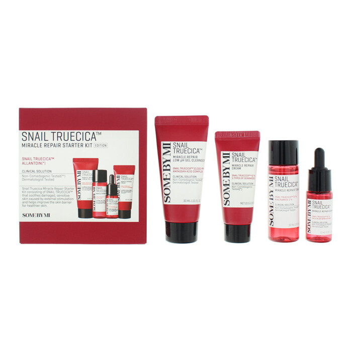 Some By Mi Snail Truecica 4 Piece Gift Set: Cleansing Gel 30ml - Toner 30ml - Se