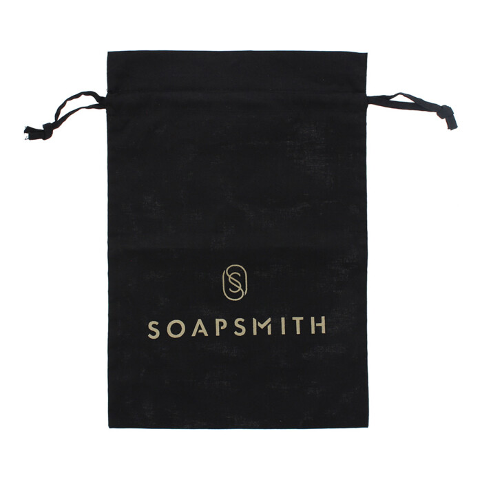 Soapsmith Black Drawstring Bag