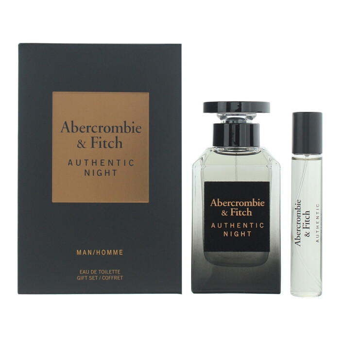 Abercrombie & Fitch Authentic Night Men 2 Piece Gift Set: Eau De Toilette 100ml
