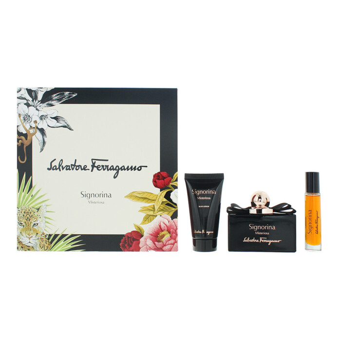 Salvatore Ferragamo Signorina Misteriosa 3 Piece Gift Set: Eau De Parfum 100ml - Eau De Parfum 10ml