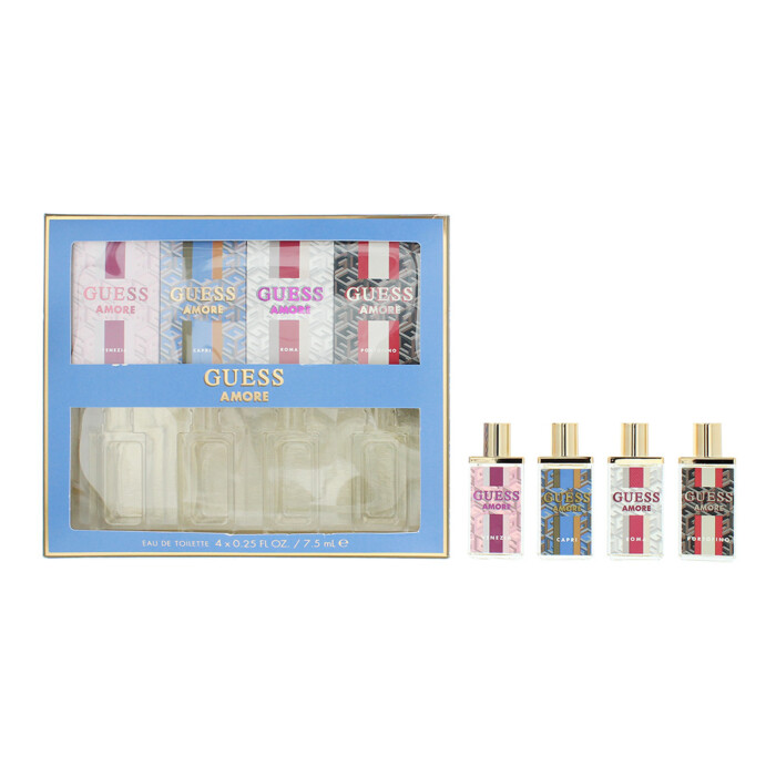 Guess Amore Gift Set: Venezia - Capri - Roma And Portofino Eau De Toilette 4 X 7