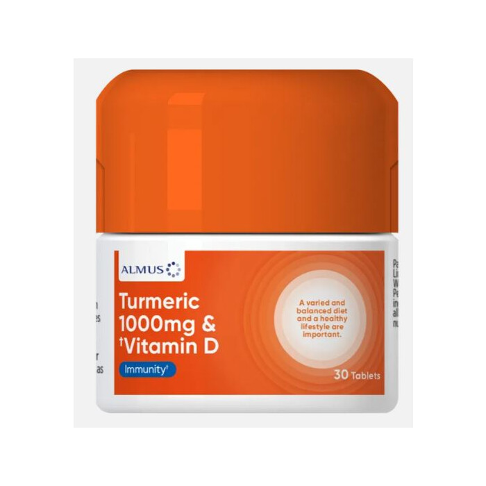 Almus Turmeric 1000mg & Vitamin D 400iu Tablets Pack of 30