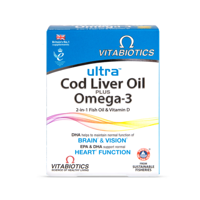 Vitabiotics Ultra Cod Liver Oil 60 Capsules