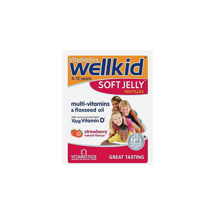 Vitabiotics WellKid Soft Jelly Strawberry Flavour - 30 Pastilles