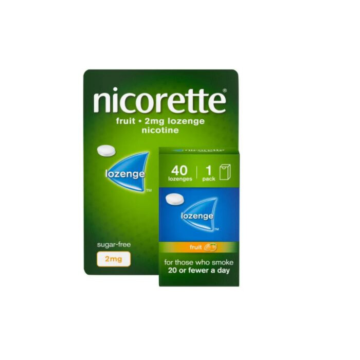 Nicorette Lozenge Fruit 2mg 40 Pack