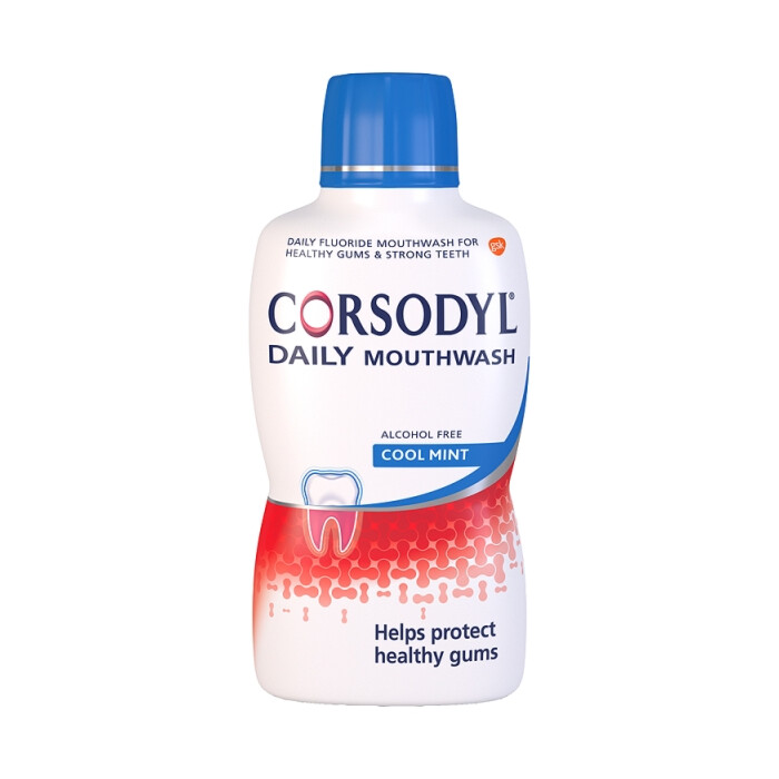 Corsodyl Daily Mouthwash Cool Mint Alcohol Free x 500ml