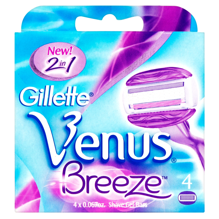 Gillette Venus Breeze Blades 4 Refill Cartridges 