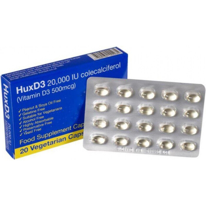 Huxd3 Cap 20000iu Colecalciferol x 20