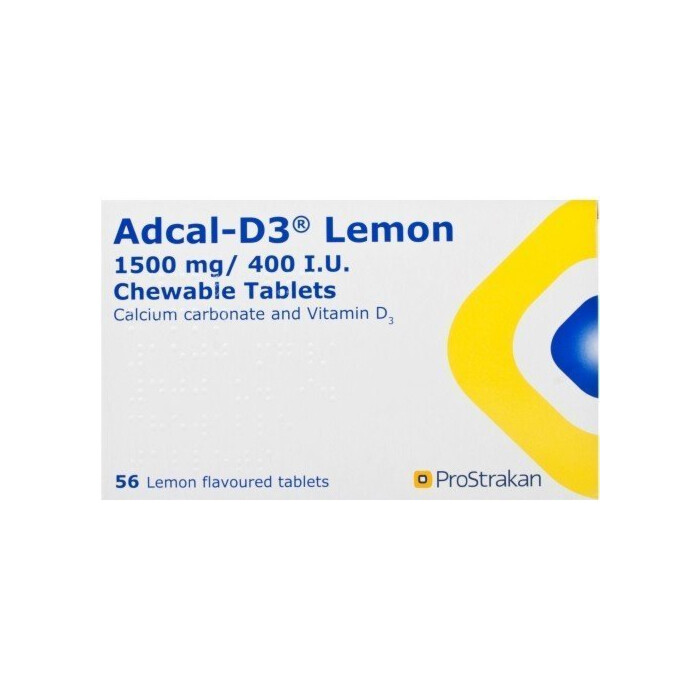 Adcal-D3 Lemon flavoured 56 Chewable Tablets