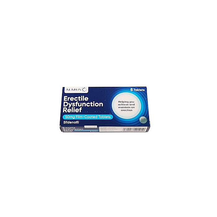 Almus Erectile Dysfunction Relief 50mg Sildenafil 8 Tablets