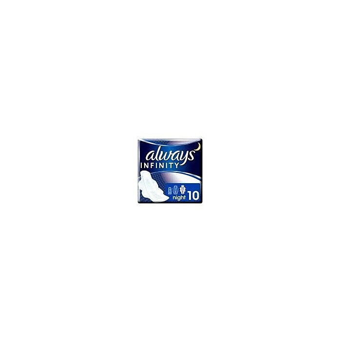 Always Infinity Night Sanitary Towels with Wings 10 Pads