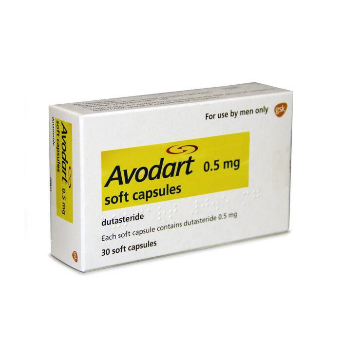 Avodart (Dutasteride) 0.5mg capsules - (30 Capsules)