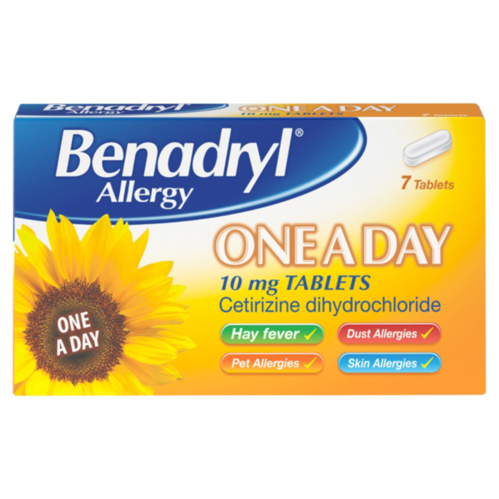 Benadryl One A Day Relief 7 Tablets