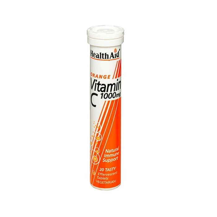 HealthAid Orange Vitamin C 1000mg Effervescent Tablets 20s