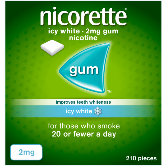 Nicorette Gum Icy White 2mg 210 Pieces