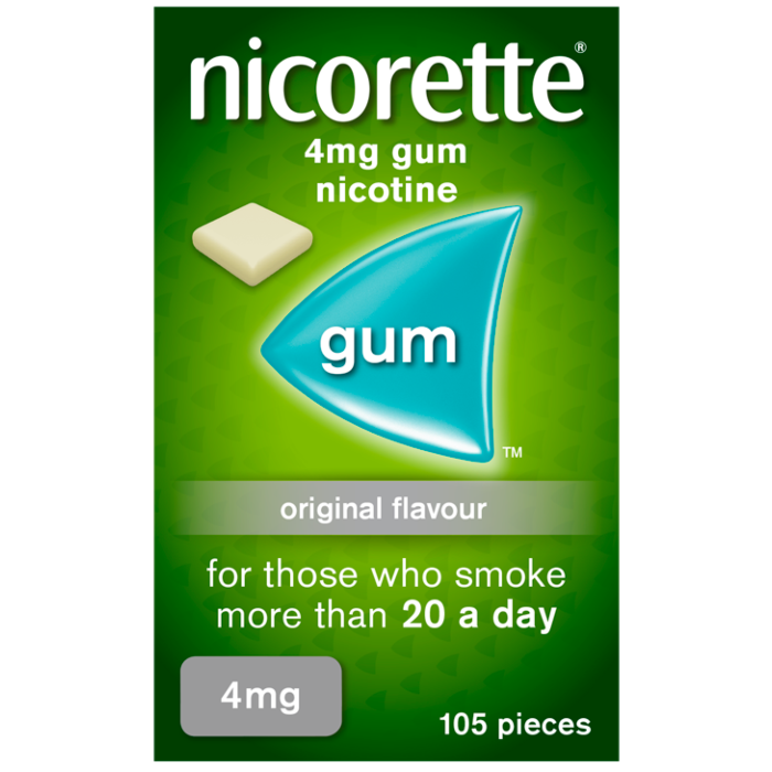 Nicorette Original Sugar Free 4mg Gum 105