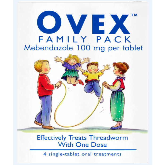 Ovex Family Pack - 4 Threadworm Treatment Tablets