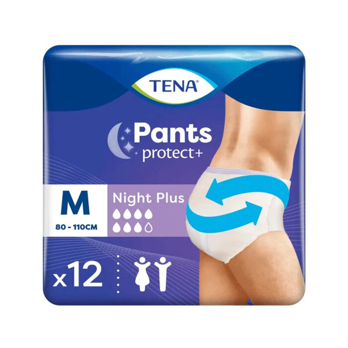 TENA Incontinence Pants Protect+ Night Plus Medium 12 Pack
