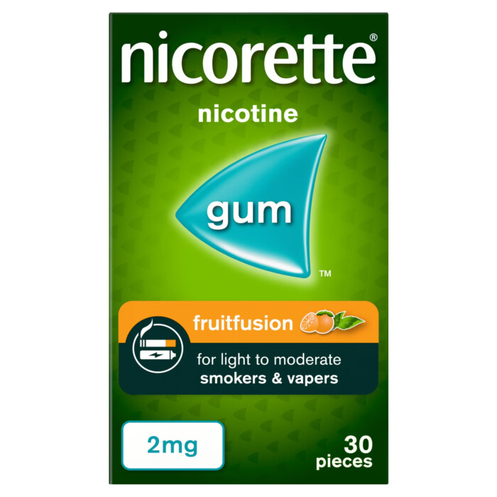 Nicorette Gum Fruit Fusion 2mg x 30s